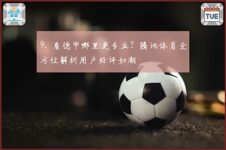 9. 看德甲哪里更专业?腾讯体育全方位解析用户好评如潮